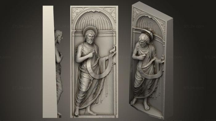 Religious statues (John The Baptist, STKRL_0166) 3D models for cnc